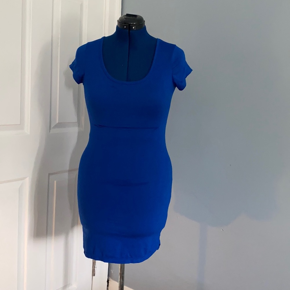 Electric blue summer dress.